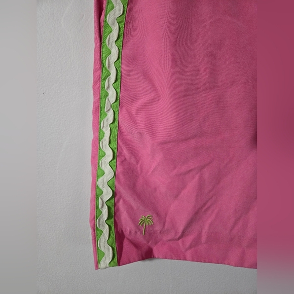 Lilly Pulitzer VTG Size 8 Tennis Skirt Skort Golf Pink Green Rickrack Trim - Picture 3 of 9
